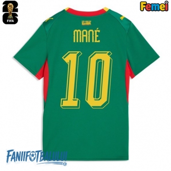 Senegal Sadio Mane #10 Echipament de Fotbal Replică Mondial 2026 Femei Deplasare